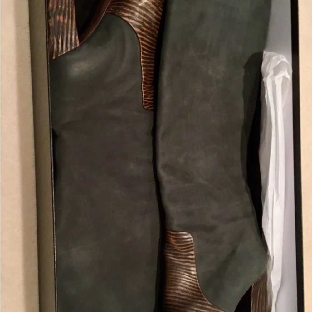 Chanel  Black and Brown Knee-High Boots - Picture 6 of 17